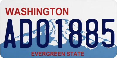 WA license plate ADO1885