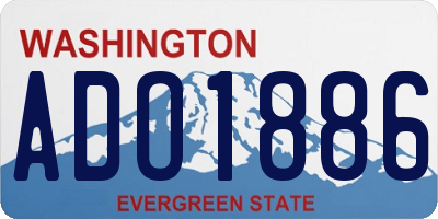 WA license plate ADO1886
