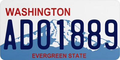 WA license plate ADO1889
