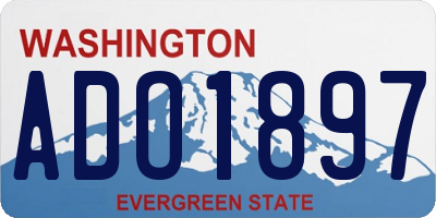 WA license plate ADO1897