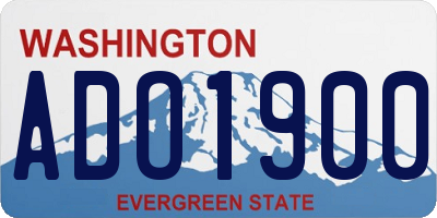 WA license plate ADO1900