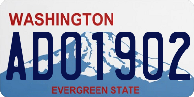 WA license plate ADO1902