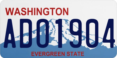 WA license plate ADO1904
