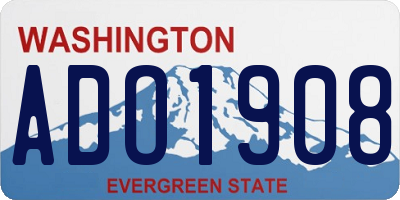 WA license plate ADO1908