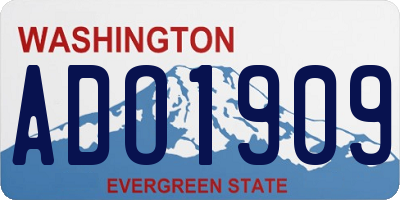 WA license plate ADO1909