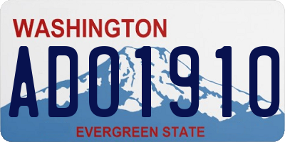 WA license plate ADO1910