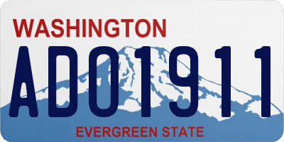 WA license plate ADO1911