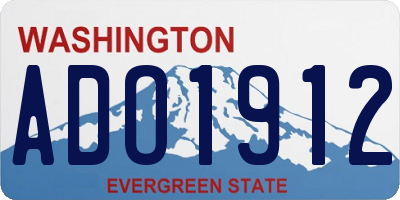 WA license plate ADO1912