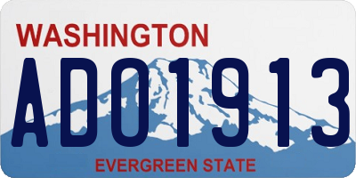 WA license plate ADO1913