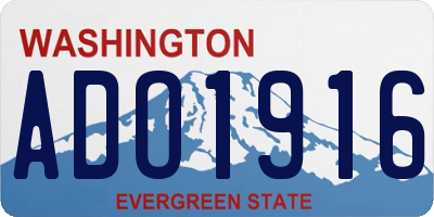 WA license plate ADO1916