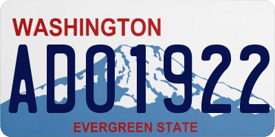 WA license plate ADO1922