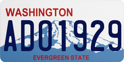 WA license plate ADO1929