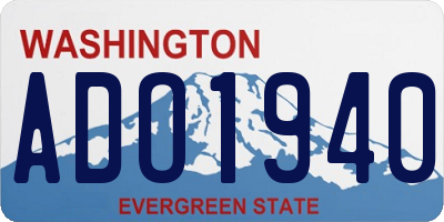 WA license plate ADO1940