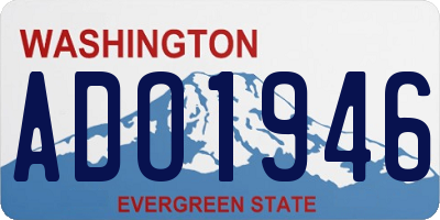 WA license plate ADO1946