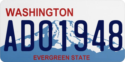 WA license plate ADO1948