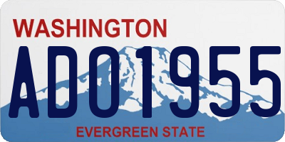 WA license plate ADO1955