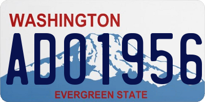 WA license plate ADO1956