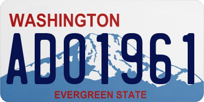 WA license plate ADO1961
