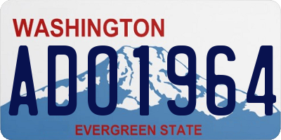 WA license plate ADO1964