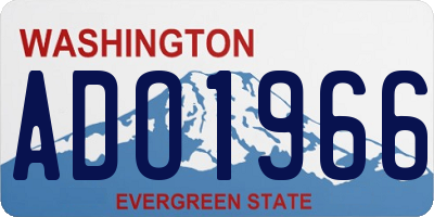 WA license plate ADO1966