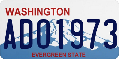 WA license plate ADO1973