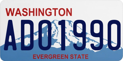 WA license plate ADO1990
