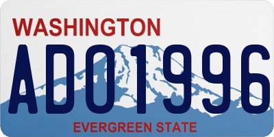 WA license plate ADO1996
