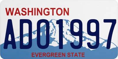 WA license plate ADO1997