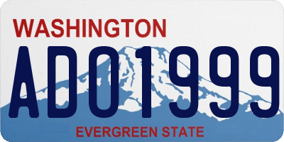 WA license plate ADO1999