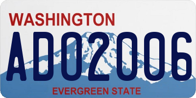 WA license plate ADO2006