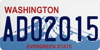 WA license plate ADO2015