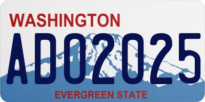 WA license plate ADO2025