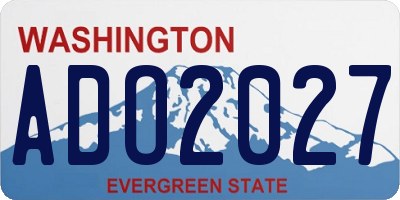 WA license plate ADO2027