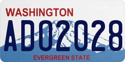 WA license plate ADO2028