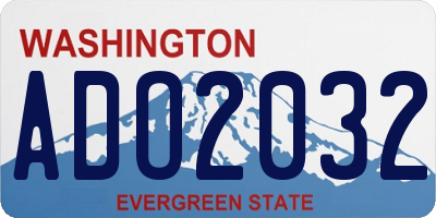 WA license plate ADO2032