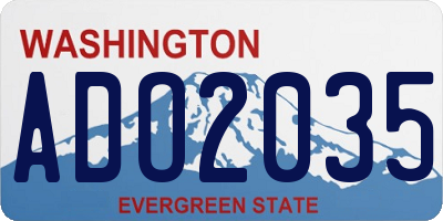 WA license plate ADO2035