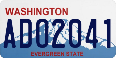 WA license plate ADO2041