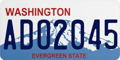 WA license plate ADO2045
