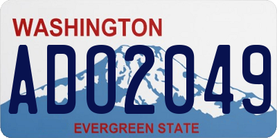 WA license plate ADO2049