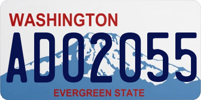 WA license plate ADO2055