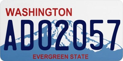 WA license plate ADO2057