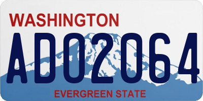 WA license plate ADO2064