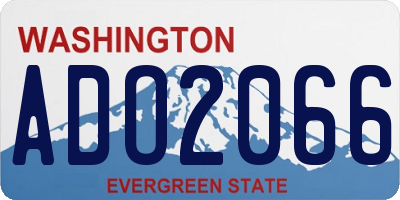 WA license plate ADO2066