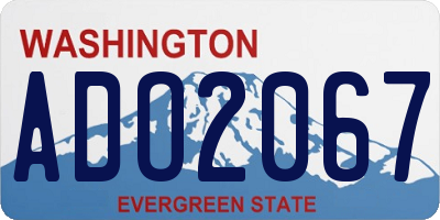 WA license plate ADO2067
