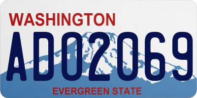 WA license plate ADO2069