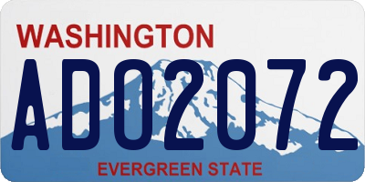 WA license plate ADO2072