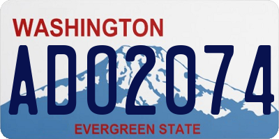 WA license plate ADO2074