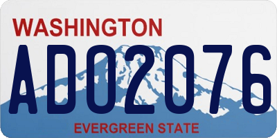 WA license plate ADO2076