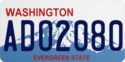 WA license plate ADO2080