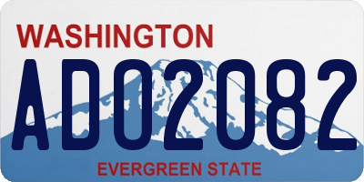 WA license plate ADO2082